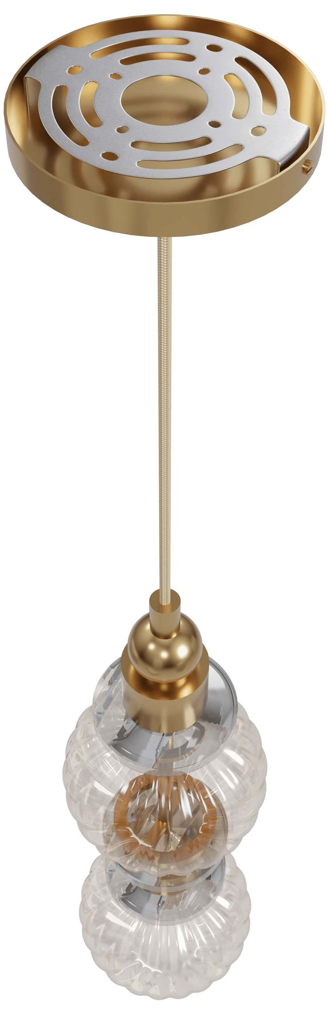 Image 3 Avenue Lighting Avra Collection Integrated LED Pendant 9" Aged Brass more views