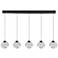 Avenue Lighting Beluga Collection  202.75" Black
