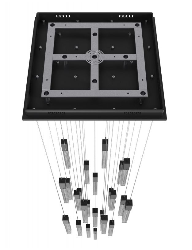 Image 3 Avenue Lighting Boa Collection 25 Light Pendant 174" Black more views