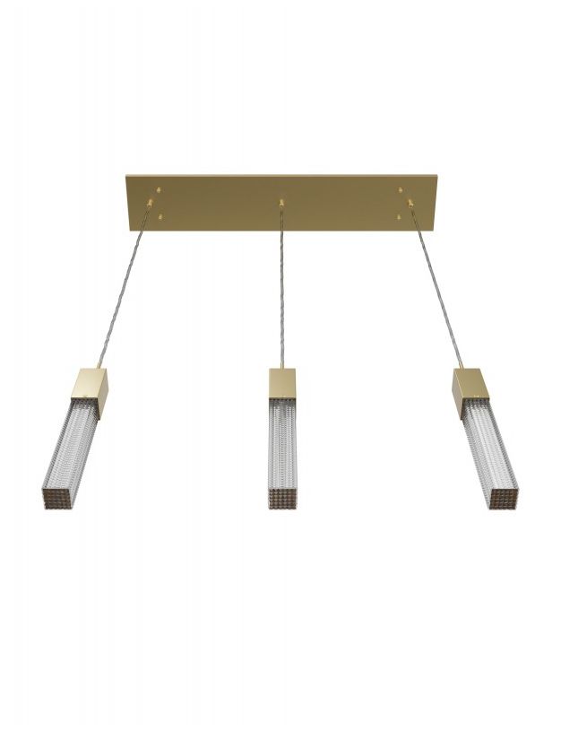 Image 2 Avenue Lighting Boa Collection 3 Light Pendant 130" Brushed Brass more views