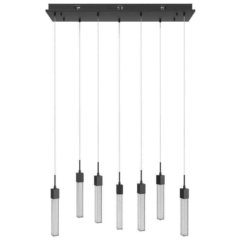 Image 1 Avenue Lighting Boa Collection 7 Light Pendant 130" Black