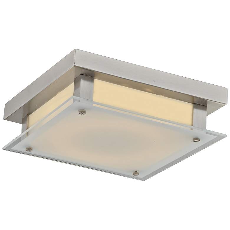 Image 2 Avenue Lighting Cermack St. 9 1/2" Brushed Nickel LED Ceiling Light