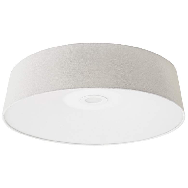 Image 1 Avenue Lighting Cermack St. Collection  Flush Mount  Ivory Linen