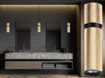 Image 2 Avenue Lighting Cicada Pendant 10" Knurled Brass with Black more views