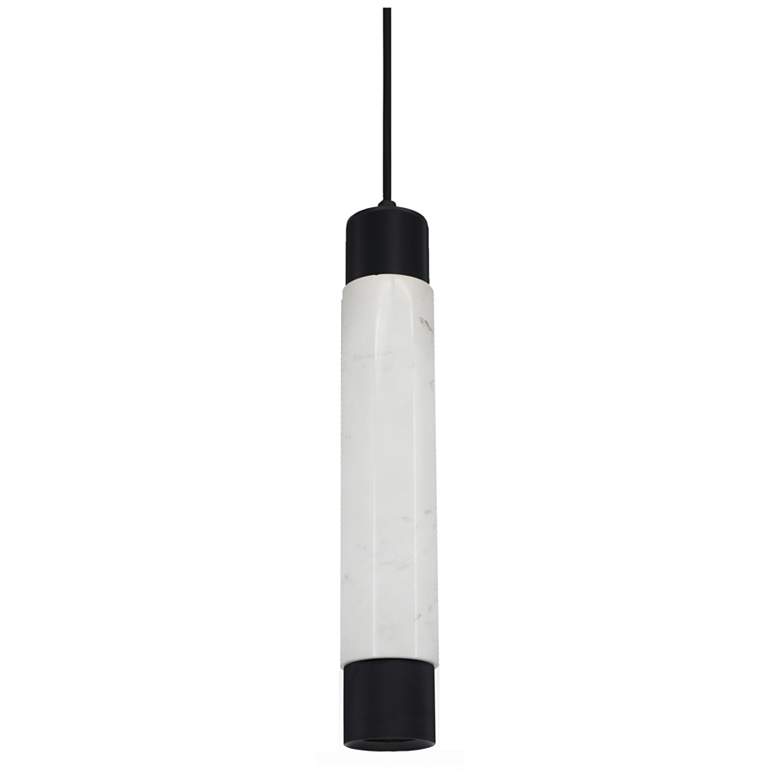 Image 1 Avenue Lighting Cicada Pendant Black Marble With Knurled Accent