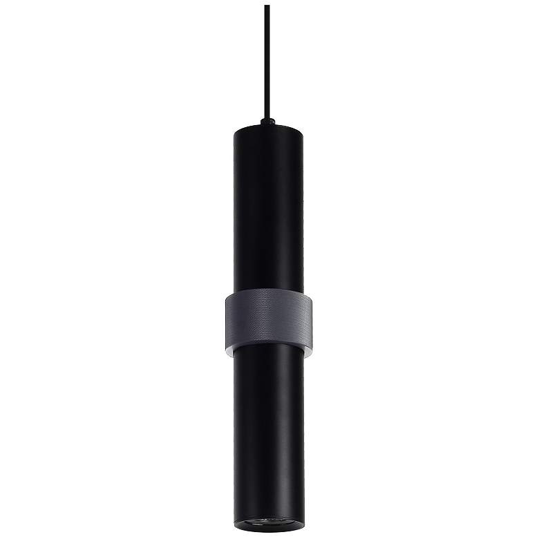 Image 1 Avenue Lighting Cicada Pendant Black With Knurled Black Accent