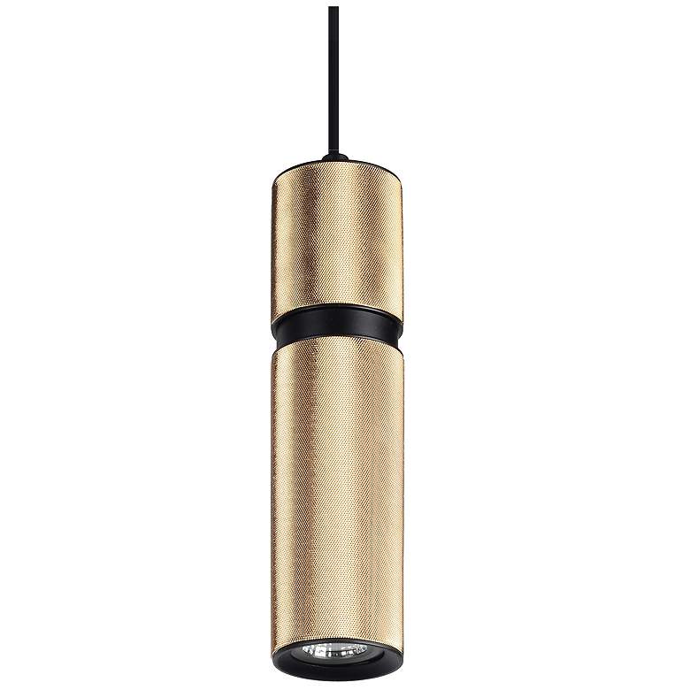 Image 1 Avenue Lighting Cicada Pendant Knurled Brass With Black Accents