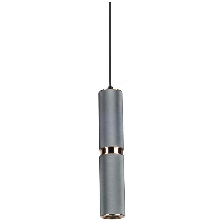 Image 1 Avenue Lighting Cicada Pendant Knurled Light Grey With Aged Brass Accents
