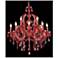 Avenue Lighting Crimson Blvd. Collection Hanging Chandelier Red Crystal