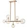 Avenue Lighting Delilah 40" Wide Brass Clear Globe Glass Chandelier