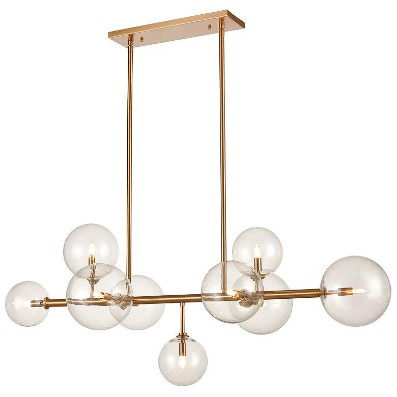 Image 1 Avenue Lighting Delilah 51" Wide Aged Brass Modern Pendant Chandelier