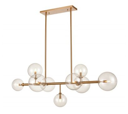 Image 2 Avenue Lighting Delilah 51" Wide Aged Brass Modern Pendant Chandelier more views