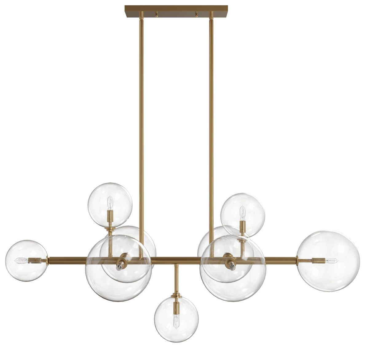 Avenue Lighting Delilah Collection Hanging Chandelier Aged Brass