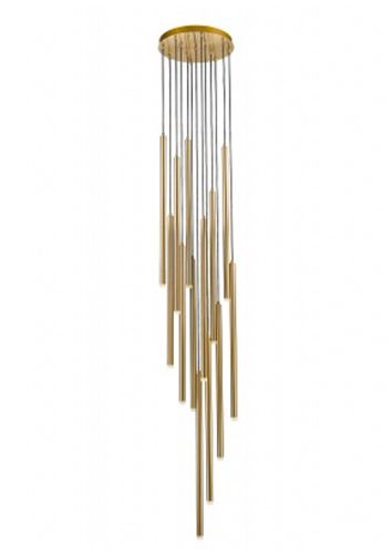 Image 2 Avenue Lighting Filmore 17" Wide LED Antique Brass Modern Chandelier more views