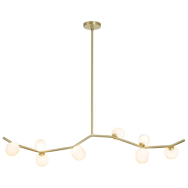 Image 1 Avenue Lighting Hampton Collection 8 Light Chandelier Brushed Brass