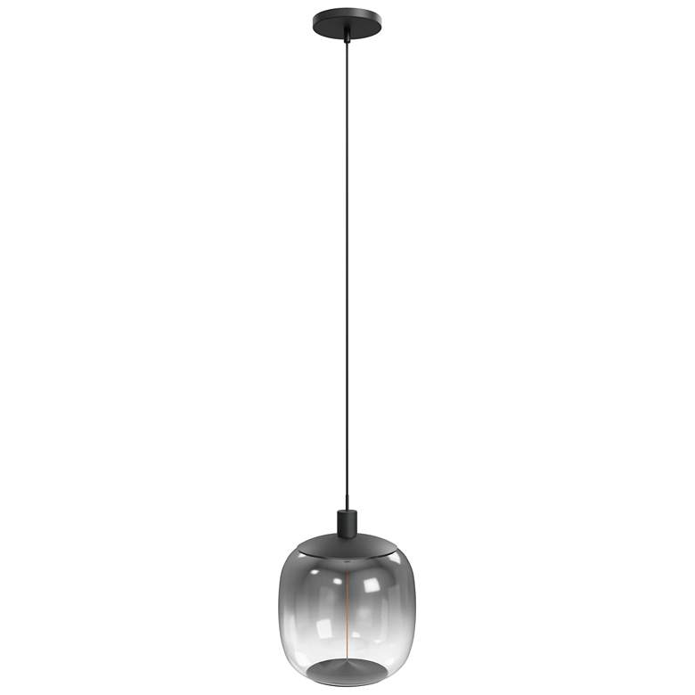 Image 1 Avenue Lighting Monaco Collection 11.8" Black+Smoky
