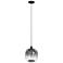 Avenue Lighting Monaco Collection  11.8" Black+Smoky