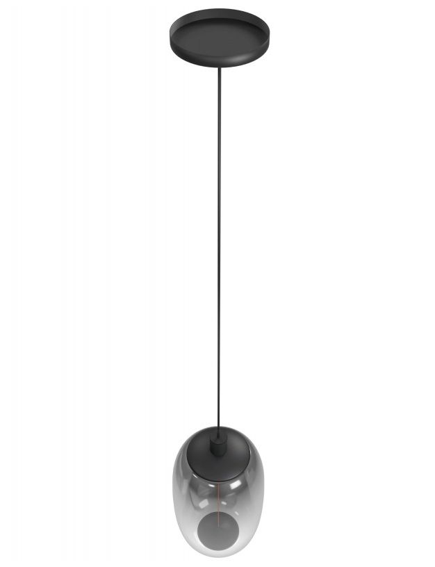 Image 3 Avenue Lighting Monaco Collection  14.6" Black+Smoky more views
