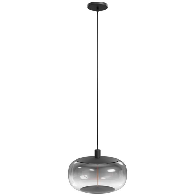 Image 1 Avenue Lighting Monaco Collection 8.3" Black+Smoky