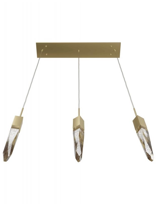Image 2 Avenue Lighting Original Aspen 3 Light Pendant 130" Brushed Brass more views