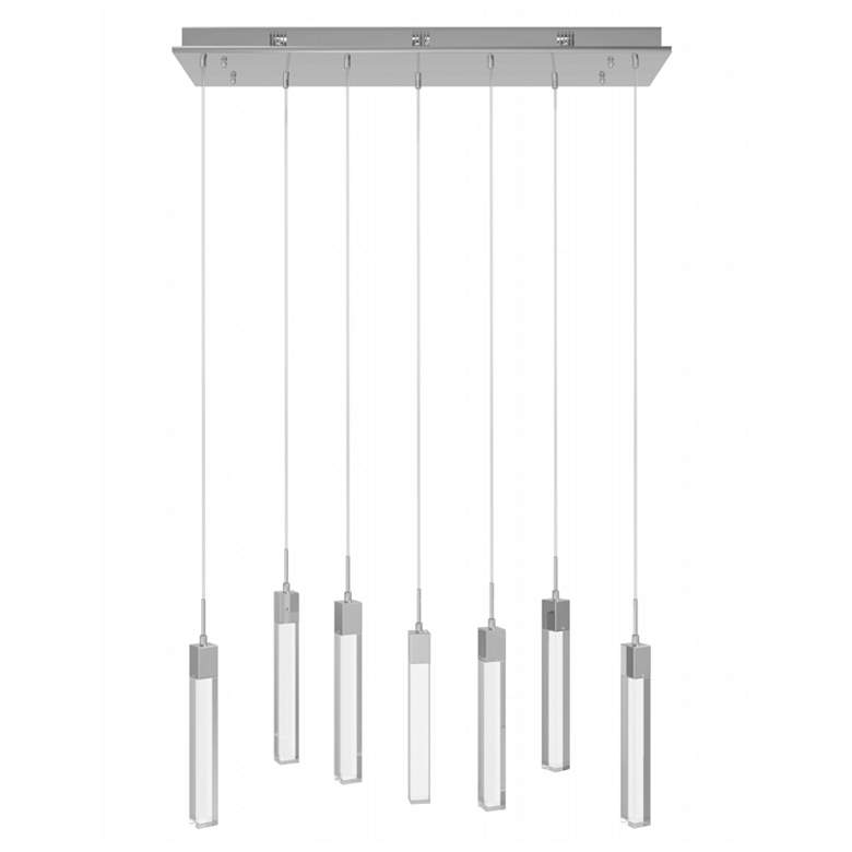 Image 1 Avenue Lighting Original Glacier Clear 7 Light Pendant 130" Polished C