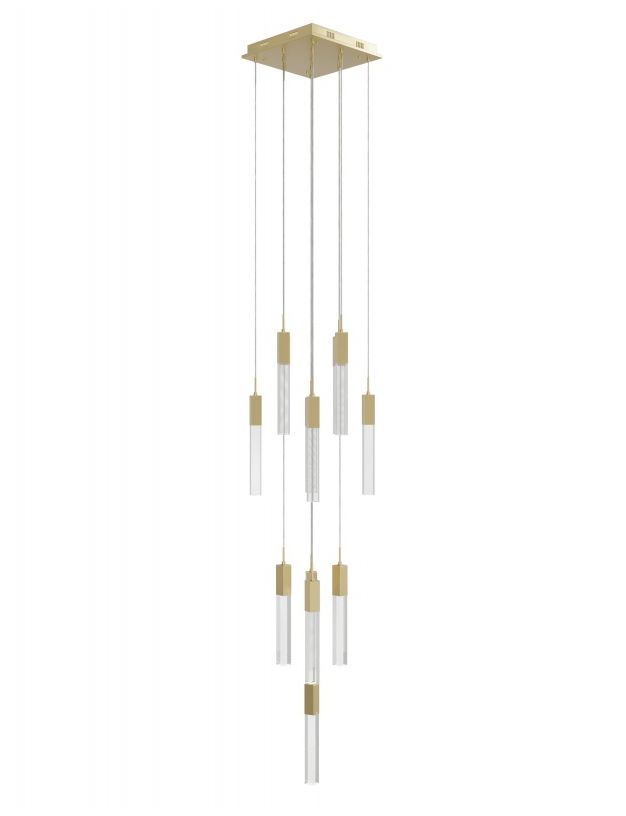 Image 2 Avenue Lighting Original Glacier Snow 13 Light Pendant 148" Brushed Brass more views