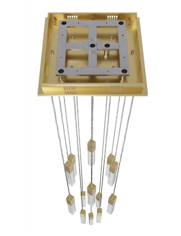 Image 3 Avenue Lighting Original Glacier Snow 13 Light Pendant 148" Brushed Brass more views