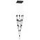 Avenue Lighting Original Glacier Snow 25 Light Pendant 174" Black