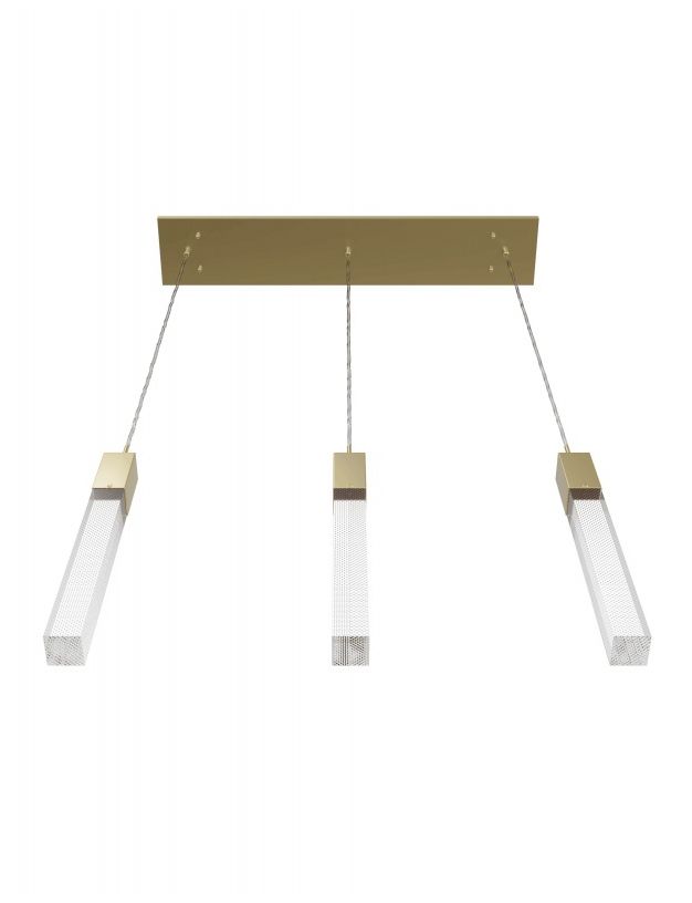 Image 2 Avenue Lighting Original Glacier Snow 3 Light Pendant 130" Brushed Brass more views