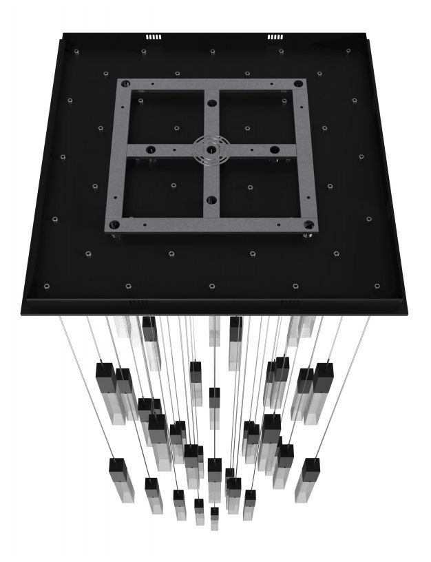 Image 3 Avenue Lighting Original Glacier Snow 41 Light Pendant 174" Black more views