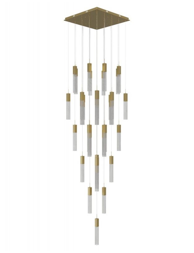 Image 2 Avenue Lighting Original Glacier Snow 41 Light Pendant 174" Brushed Brass more views