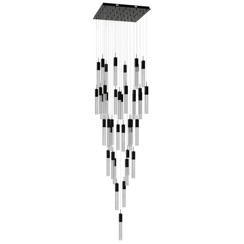 Image 1 Avenue Lighting Original Glacier Snow 41 Light Pendant 174" Dark Bron