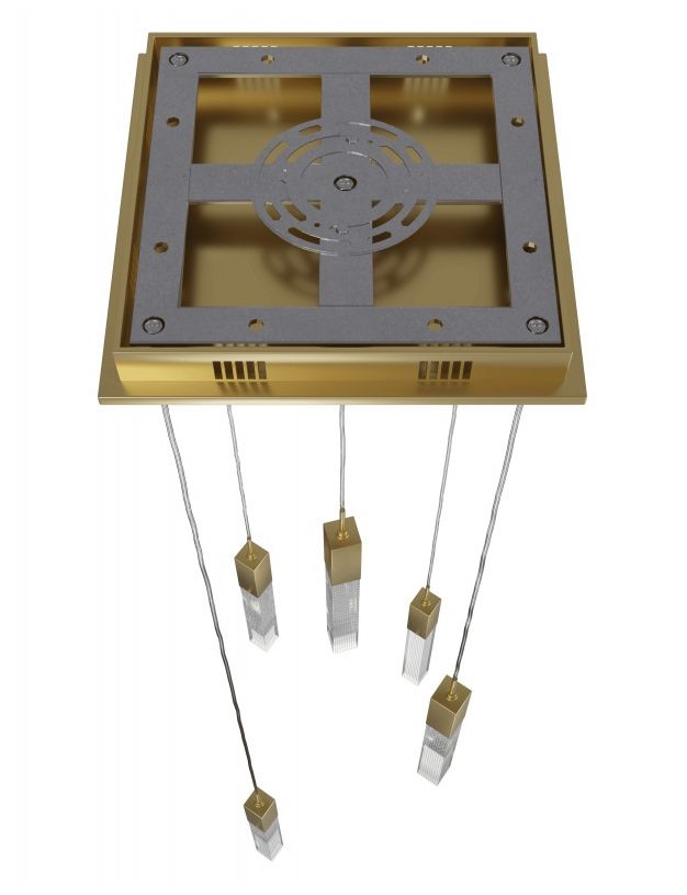 Image 4 Avenue Lighting Original Glacier Snow 5 Light Pendant 144" Brushed Brass more views