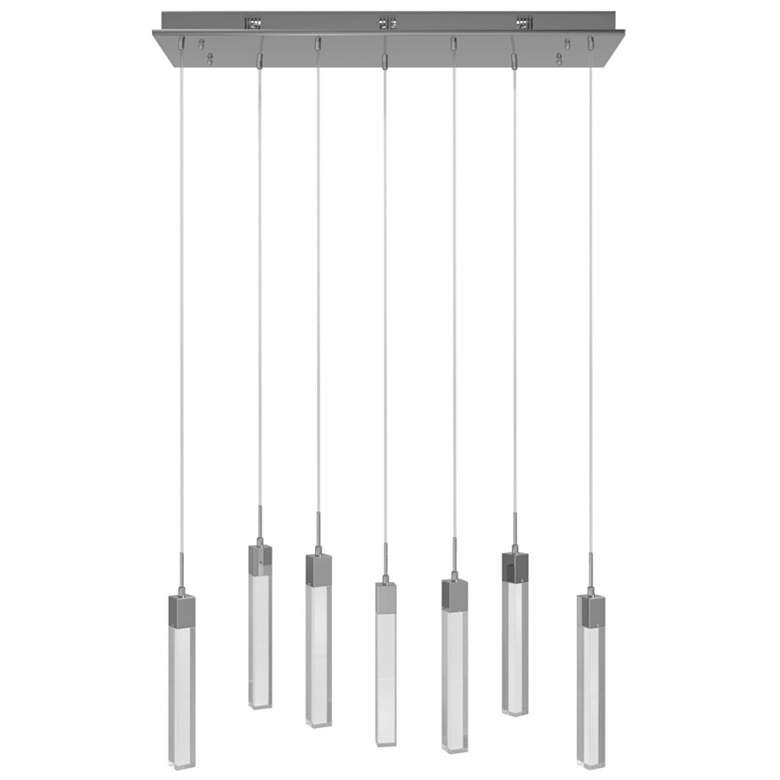 Image 1 Avenue Lighting Original Glacier Snow 7 Light Pendant 130" Polished C