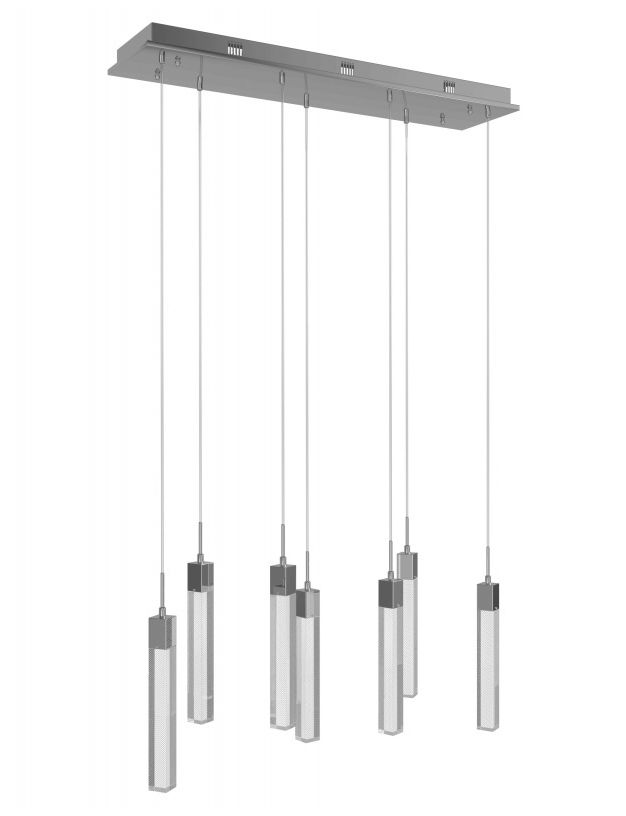 Image 3 Avenue Lighting Original Glacier Snow  7 Light Pendant 130" Polished Chrome more views
