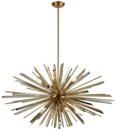 Image 5 Avenue Lighting Palisades Ave. Hanging Cluster Chandelier 219" Aged Brass more views
