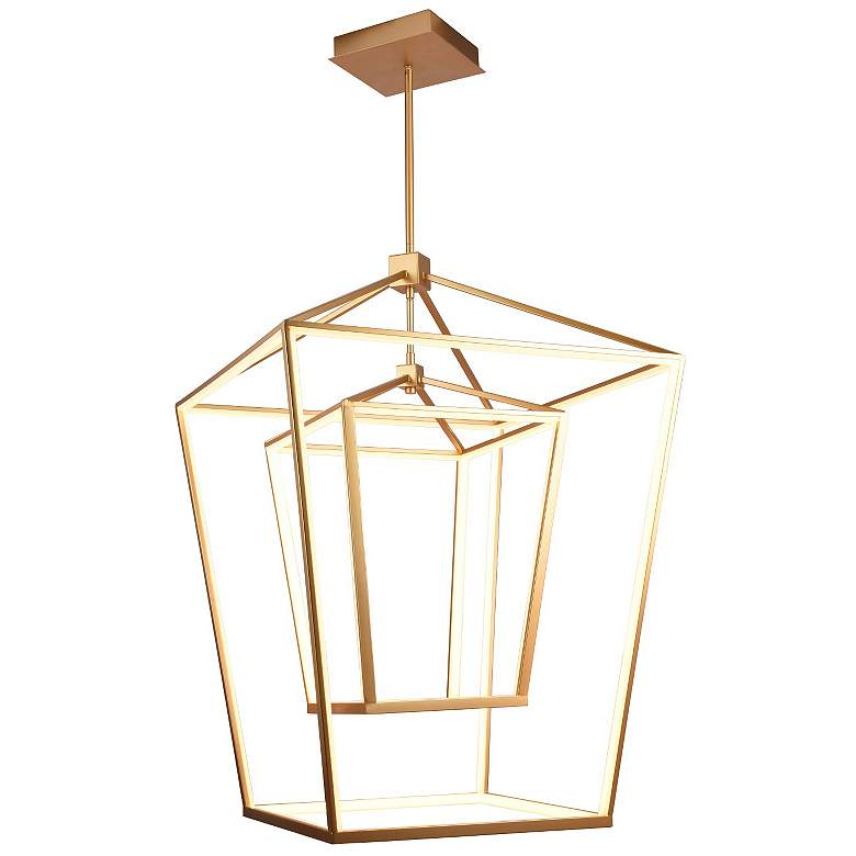 Image 1 Avenue Lighting Park Ave. Hanging Chandelier Gold