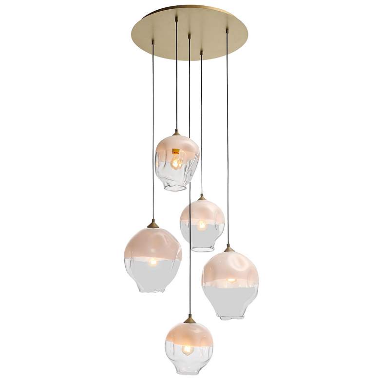 Image 1 Avenue Lighting Sonoma Ave Collection 5 Light Pendant Cluster Brushed Brass