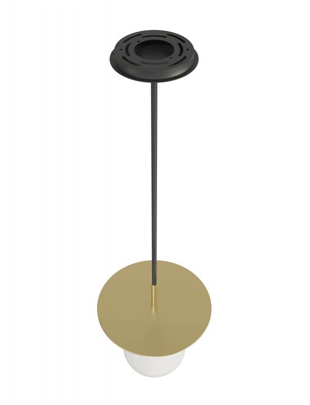 Image 3 Avenue Lighting The Newport Collection 1 Pendant  8" Brushed Brass/Black more views