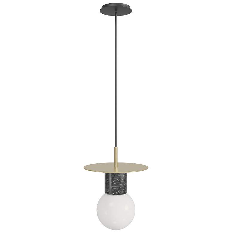 Image 1 Avenue Lighting The Newport Collection 8" Brushed Brass/Black