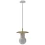 Avenue Lighting The Newport Collection  8" Brushed Brass/White