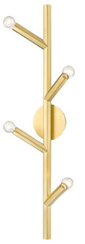 Image 2 Avenue Lighting The Oaks Collection Wall Sconce Brushed Brass more views