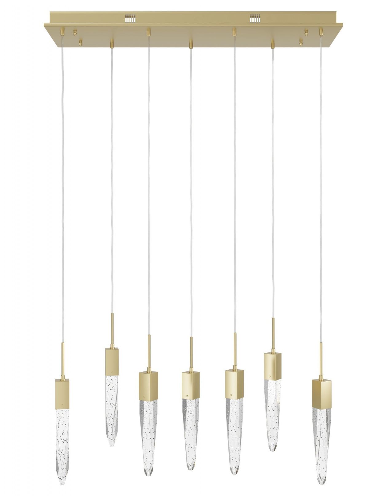 Avenue Lighting The Original Aspen 7 Light Pendant 130" Brushed Brass