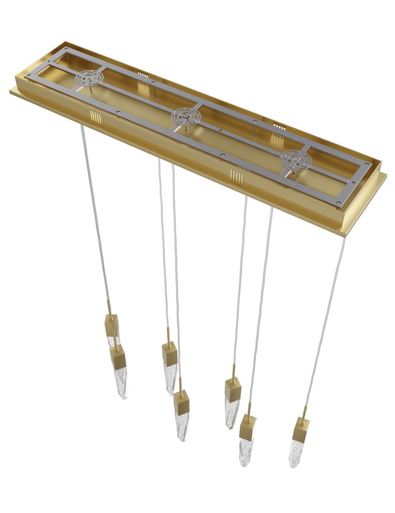 Image 3 Avenue Lighting The Original Aspen 7 Light Pendant 130" Brushed Brass more views