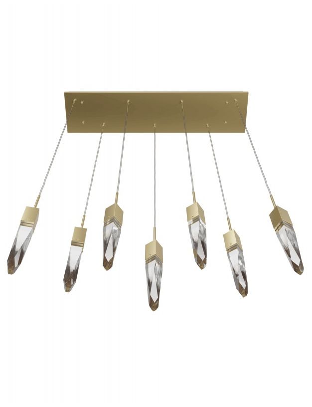 Image 2 Avenue Lighting The Original Aspen Clear 7 Light Pendant 130" Brushed Brass more views