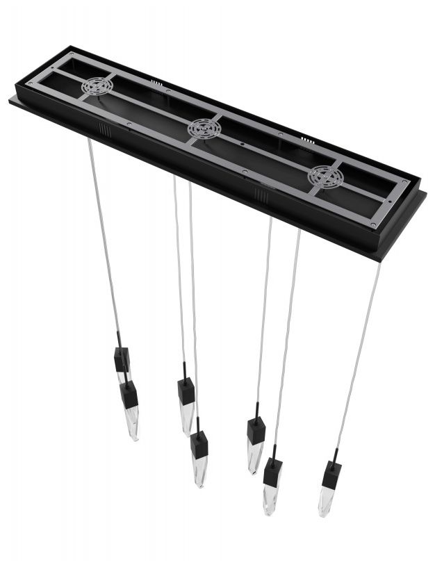 Image 3 Avenue Lighting The Original Aspen Collection 7 Light Pendant 130" Bla more views