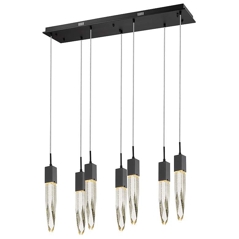 Image 1 Avenue Lighting The Original Aspen Collection Black 7 Light Pendant Fixture