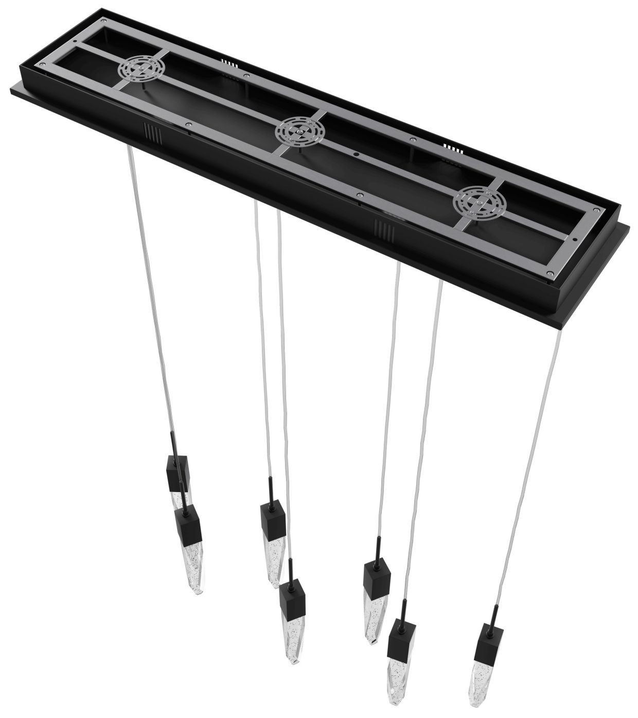 Thumbnail3 of Avenue Lighting The Original Aspen Collection Black 7 Light Pendant Fixture more views