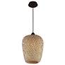 Avenue Lighting Tulum Collection Pendant Bamboo Wicker And Black