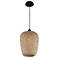 Avenue Lighting Tulum Collection Pendant Bamboo Wicker And Black